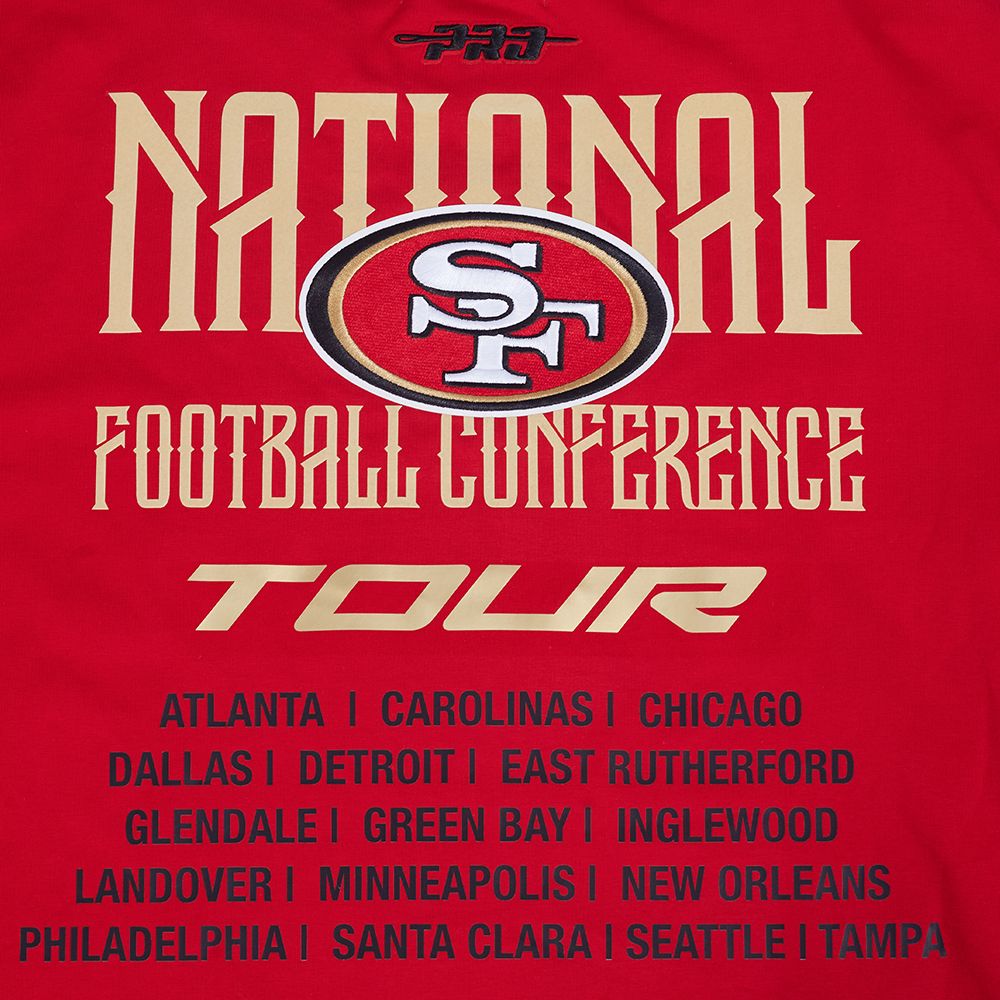 Back view of the Pro Standard 49ers City Tour 20 Tee featuring team graphics and city-inspired design elements