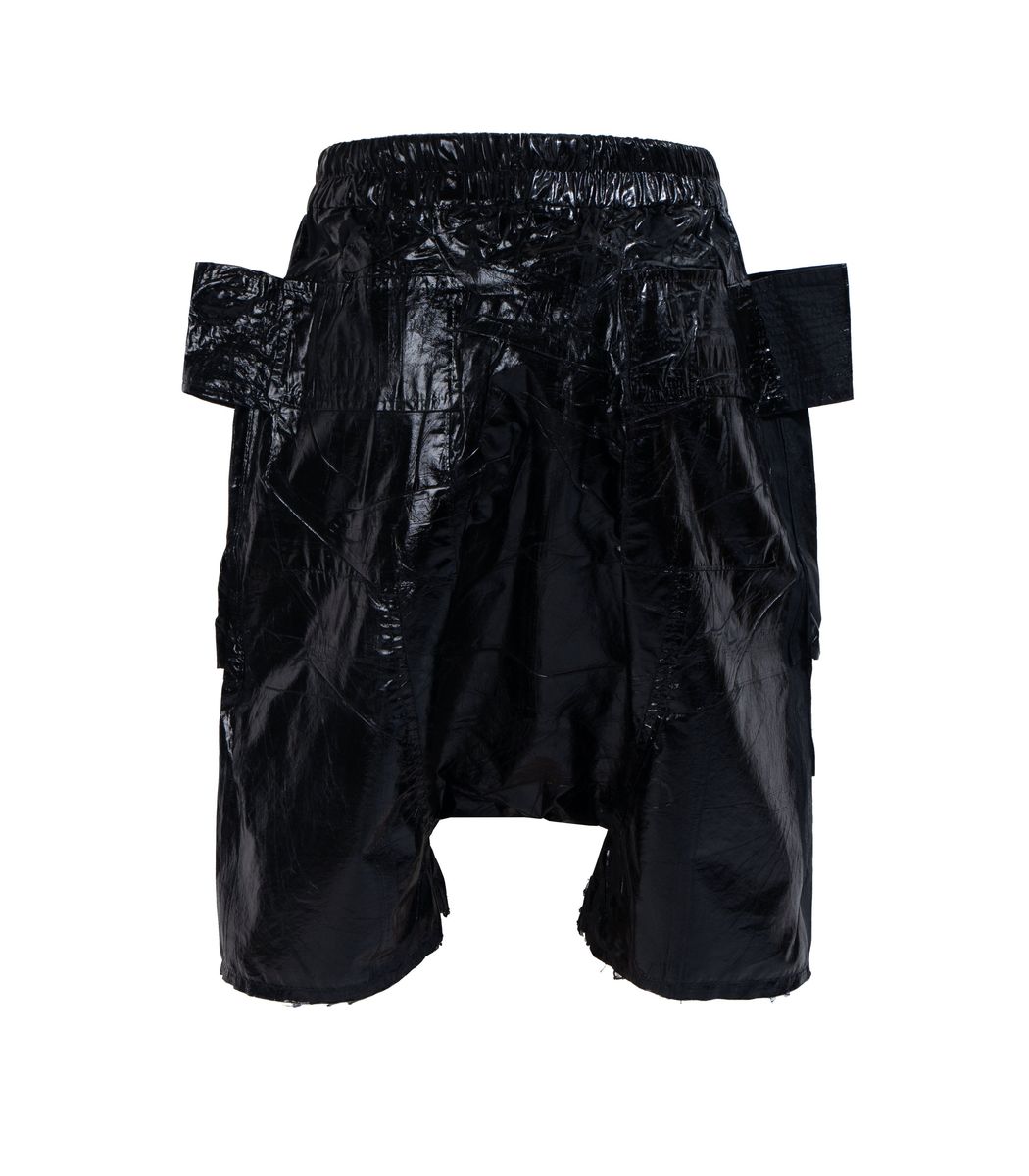 Undeveloped Shine Dropcrotch Black Cargo Shorts