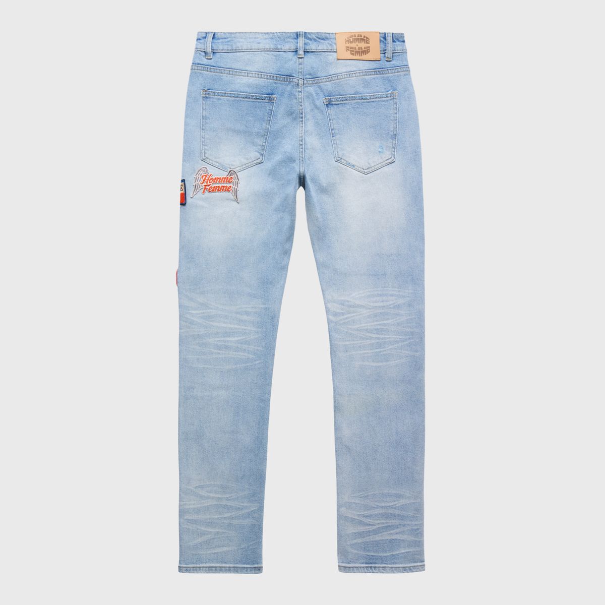 Homme + Femme "Heartbreak" Denim Jeans - Blue