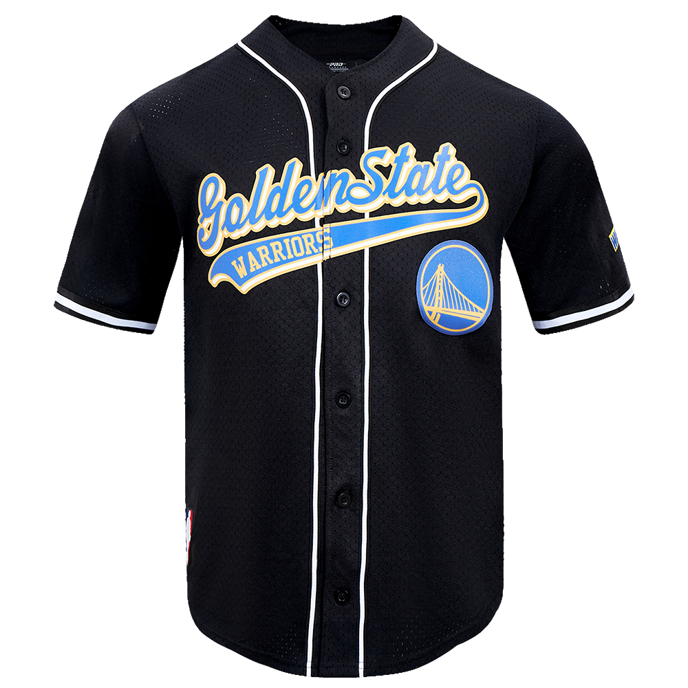 Black Warriors Script Jersey - Mesh Button Up Fresh Society Black Warriors Script Jersey - Mesh Button Up Fresh Society