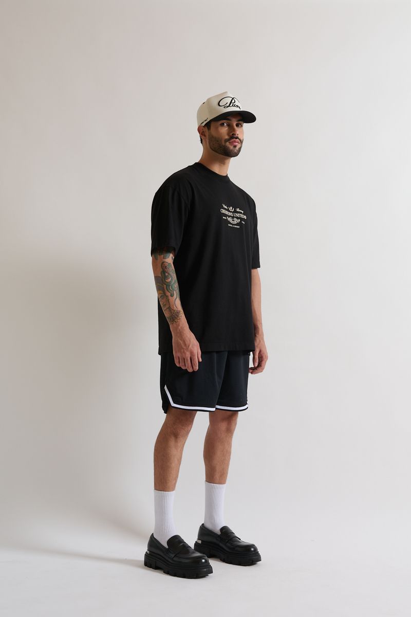 Rear view of the PURE Monclair Black T-shirt displaying the simple design and clean stitching details