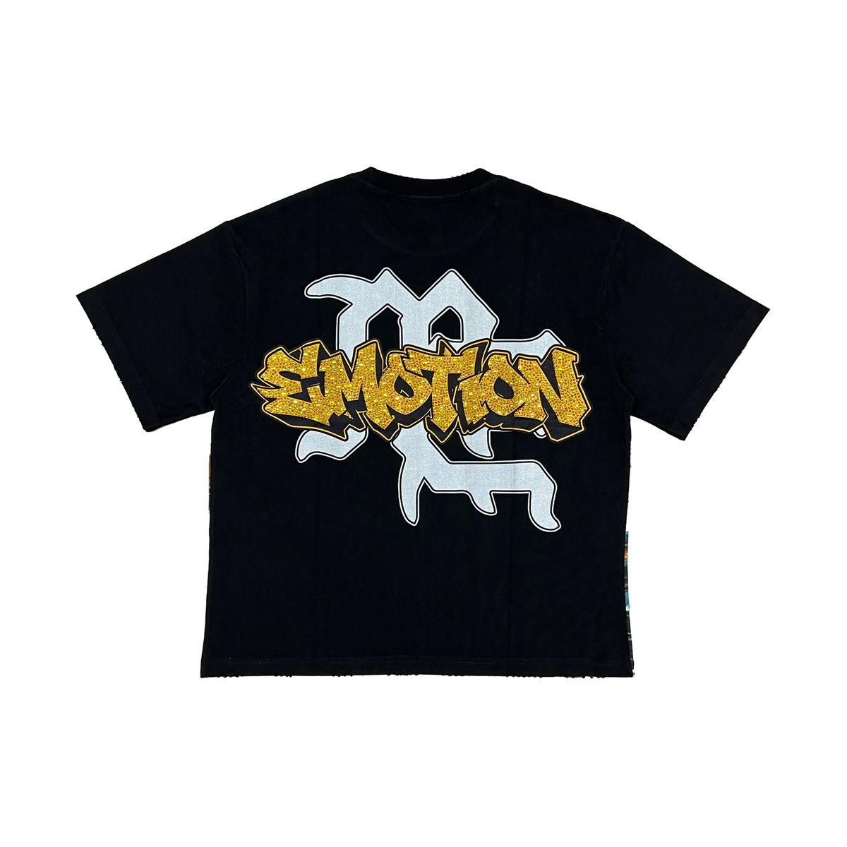 Mixed Emotion "Angel Wash" Rhinestone Black Tee