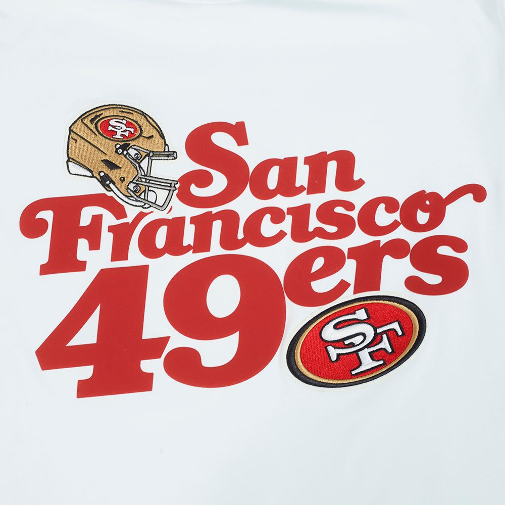 Pro Standard San Francisco 49ers men's white short sleeve tee with authentic team branding and logo