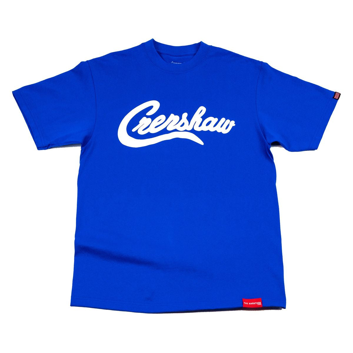 The Marathon Clothing Limited Edition Crenshaw Tee - Royal/White - Exclusive streetwear inspired t-shirt in royal blue and white color scheme