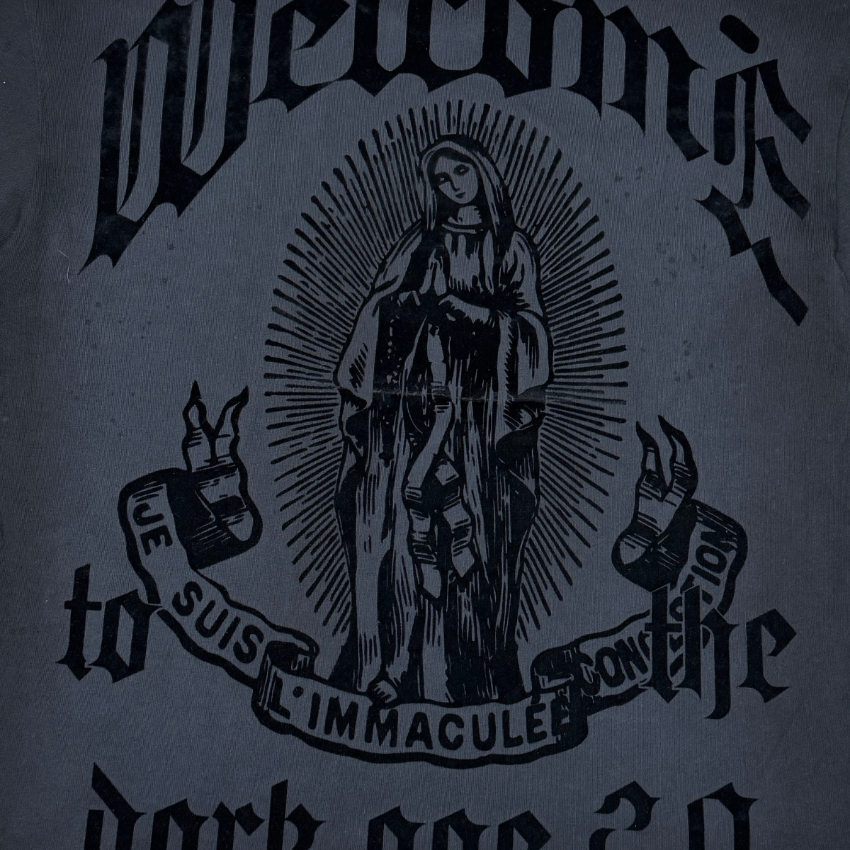 Rare Peace "Virgin Mary Washed" Dark Grey Tee
