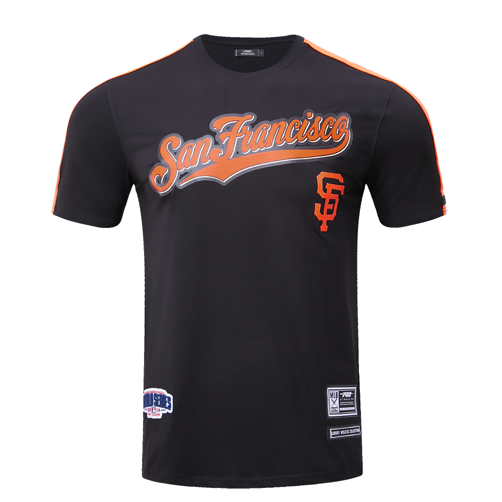 Pro Standard San Francisco Giants black mesh T-shirt with team taping details