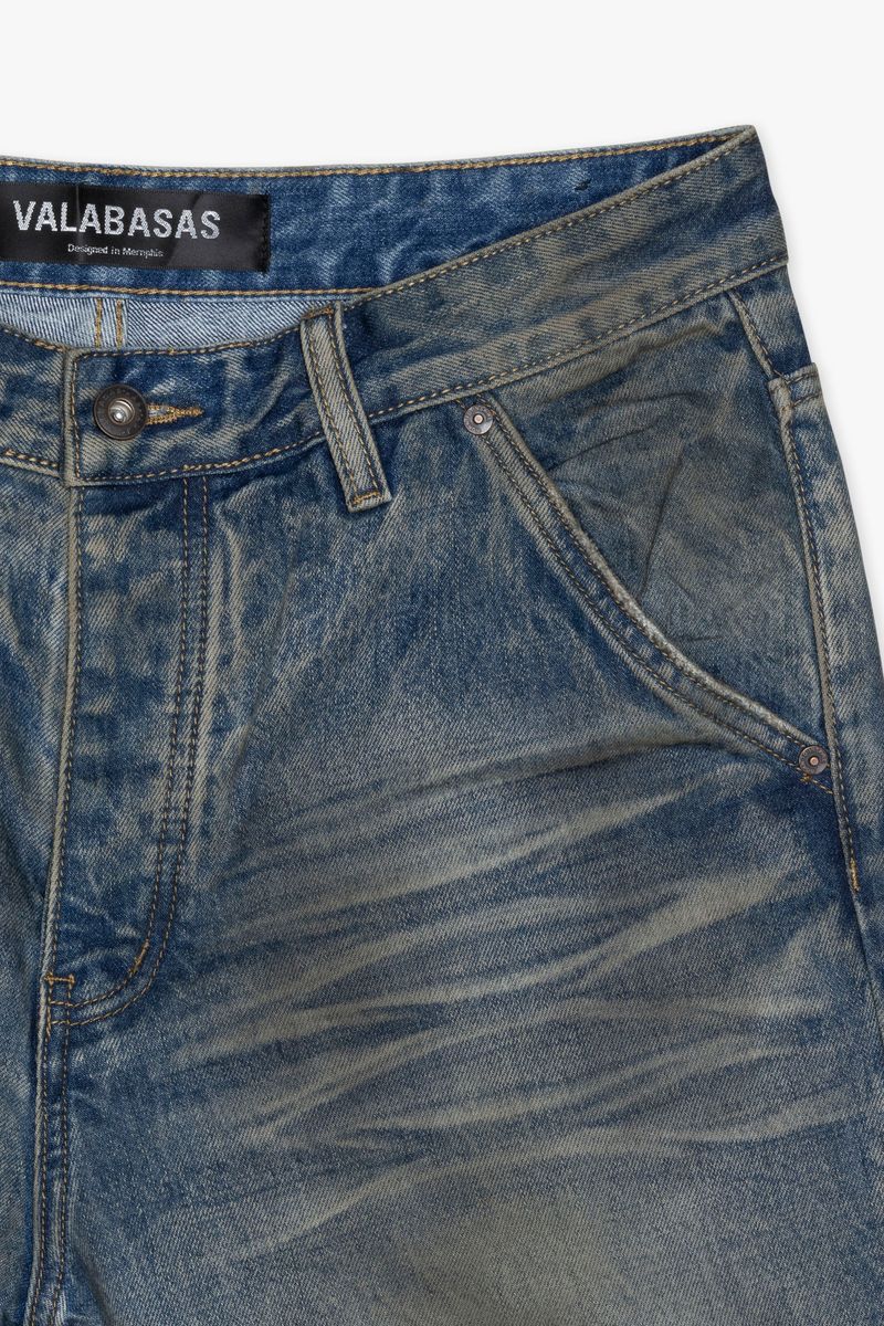 Stylish and comfortable vintage blue denim shorts for men
