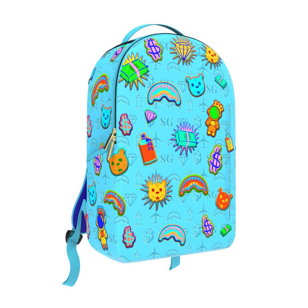 Sprayground Blue Lagoon Embossed Backpack (B6179)
