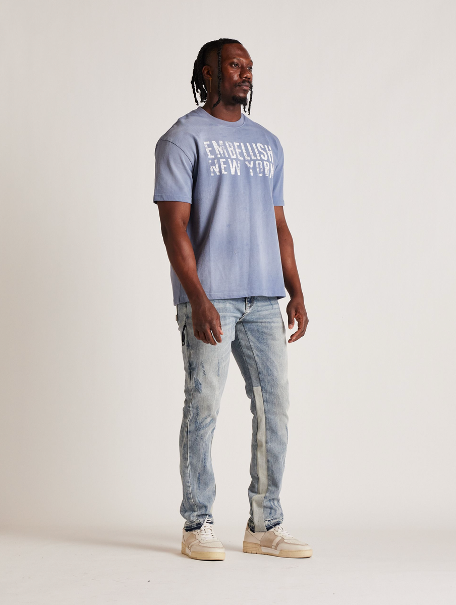 Embellish Spencer Light Bleach Denim Jeans (EMBSP25-134) - Stylish and comfortable light bleach denim jeans for men