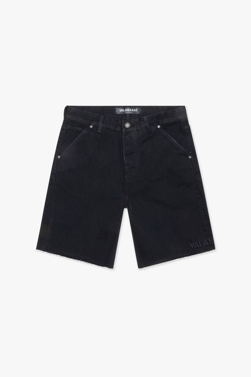 Black denim shorts titled Mr Shorts by Valabasas featuring a stylish design, comfortable fit, and versatile casual wear appeal