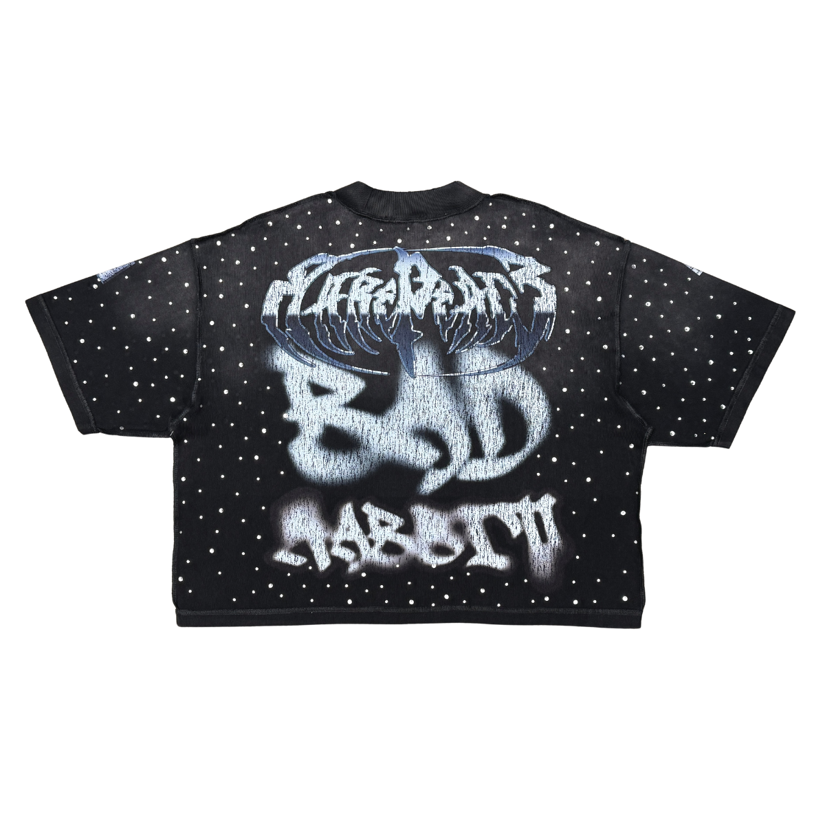 Rare Peace "Futuristic" Rhinestone Black Tee