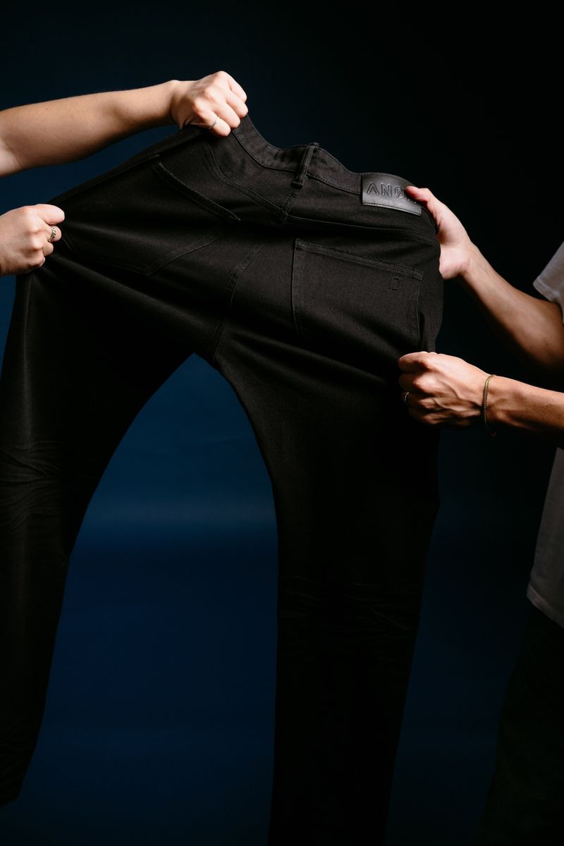 ANOM "360" Jet Black Skinny Denim Jeans
