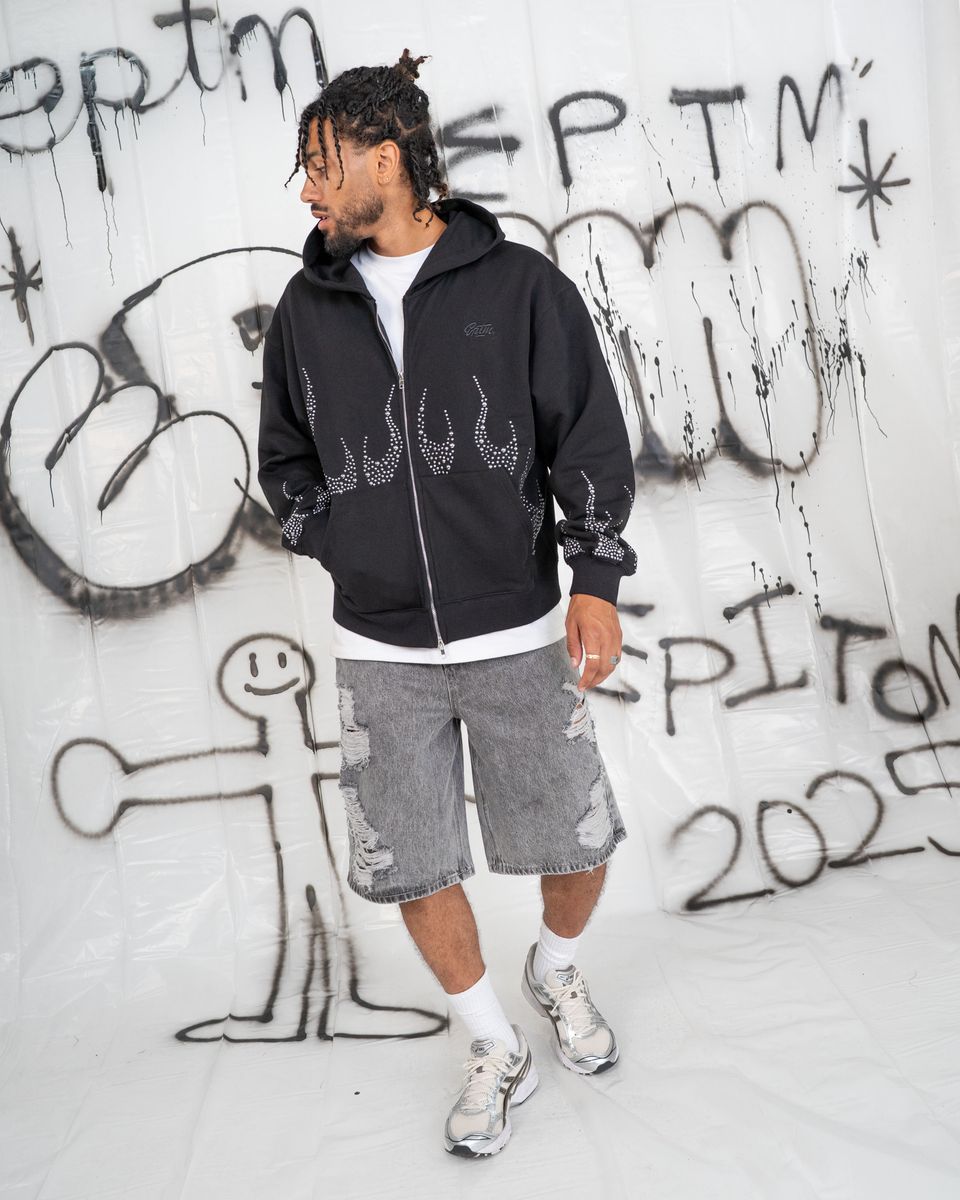 EPTM Metal Flame Zip Up Hoodie - Black (EP12463)