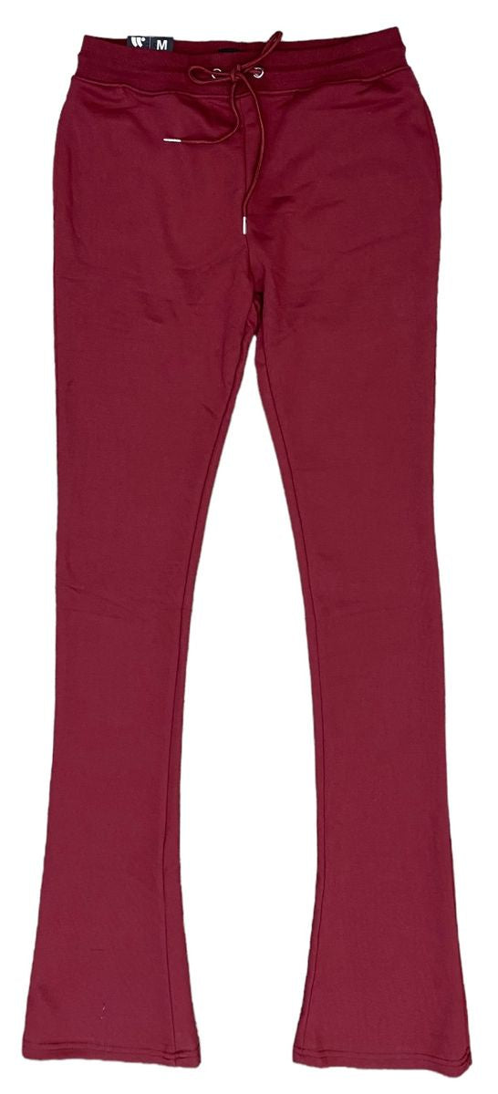 Soft and cozy Waimea Stacked Fleece Sweatpants in rich cabernet color