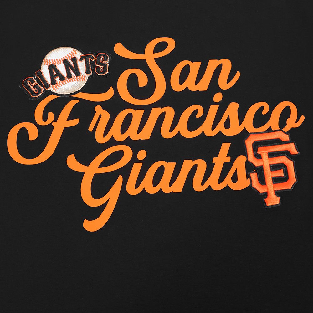 Pro Standard San Francisco Giants men's black short sleeve tee with team name and logo design