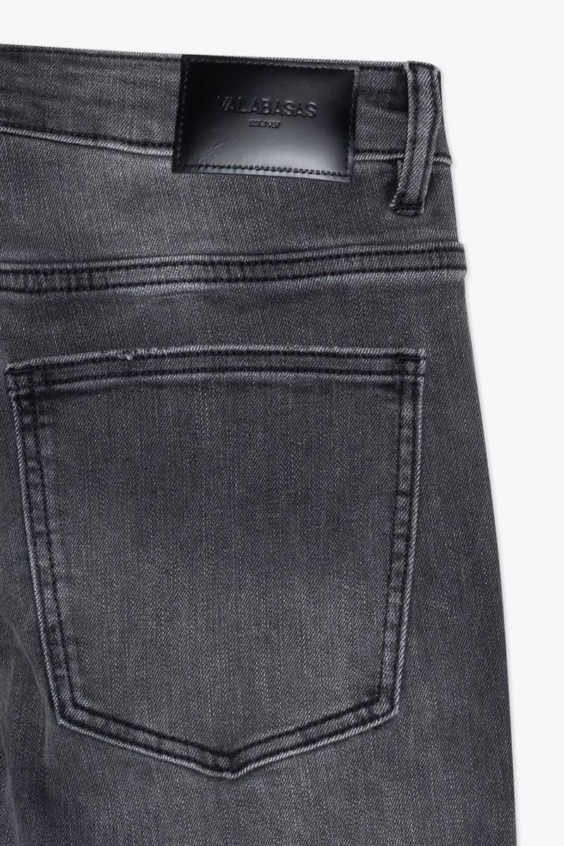 Valabasas Mr Stacked Grey Stacked Denim Jeans - stylish and comfortable fashion