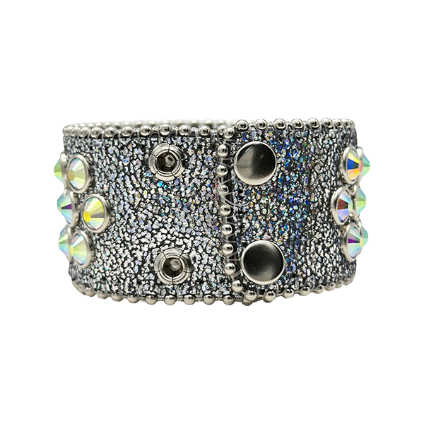 BB Simon Khayyam Cuff - AB Silver (06-K8-AB-SF) with shimmering crystal accents and adjustable design