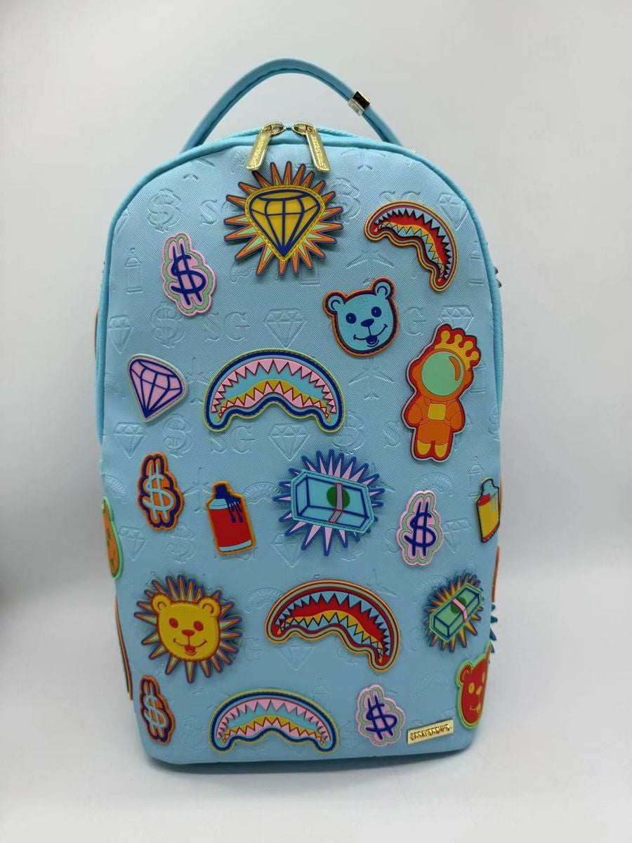 Sprayground Blue Lagoon Embossed Backpack (B6179)
