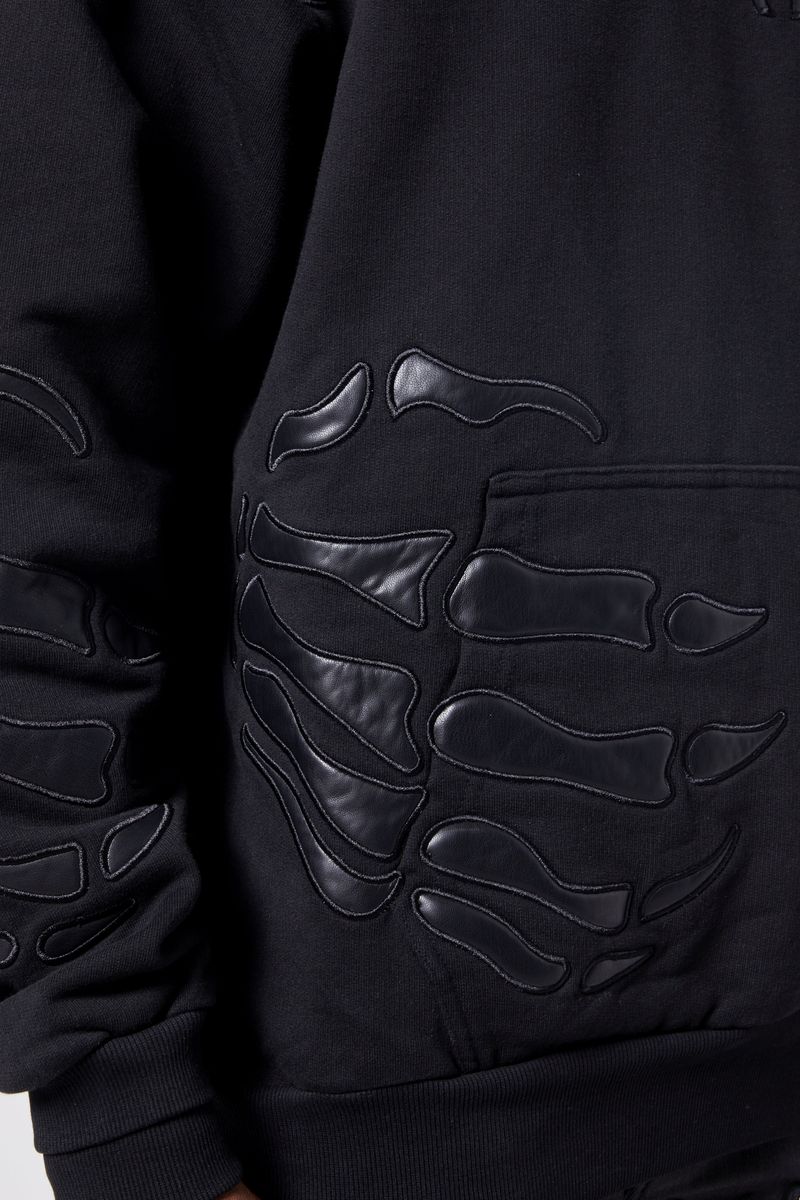 GUAPI All Black Hell Dragger Hoodie with spacious hood for added style and comfort