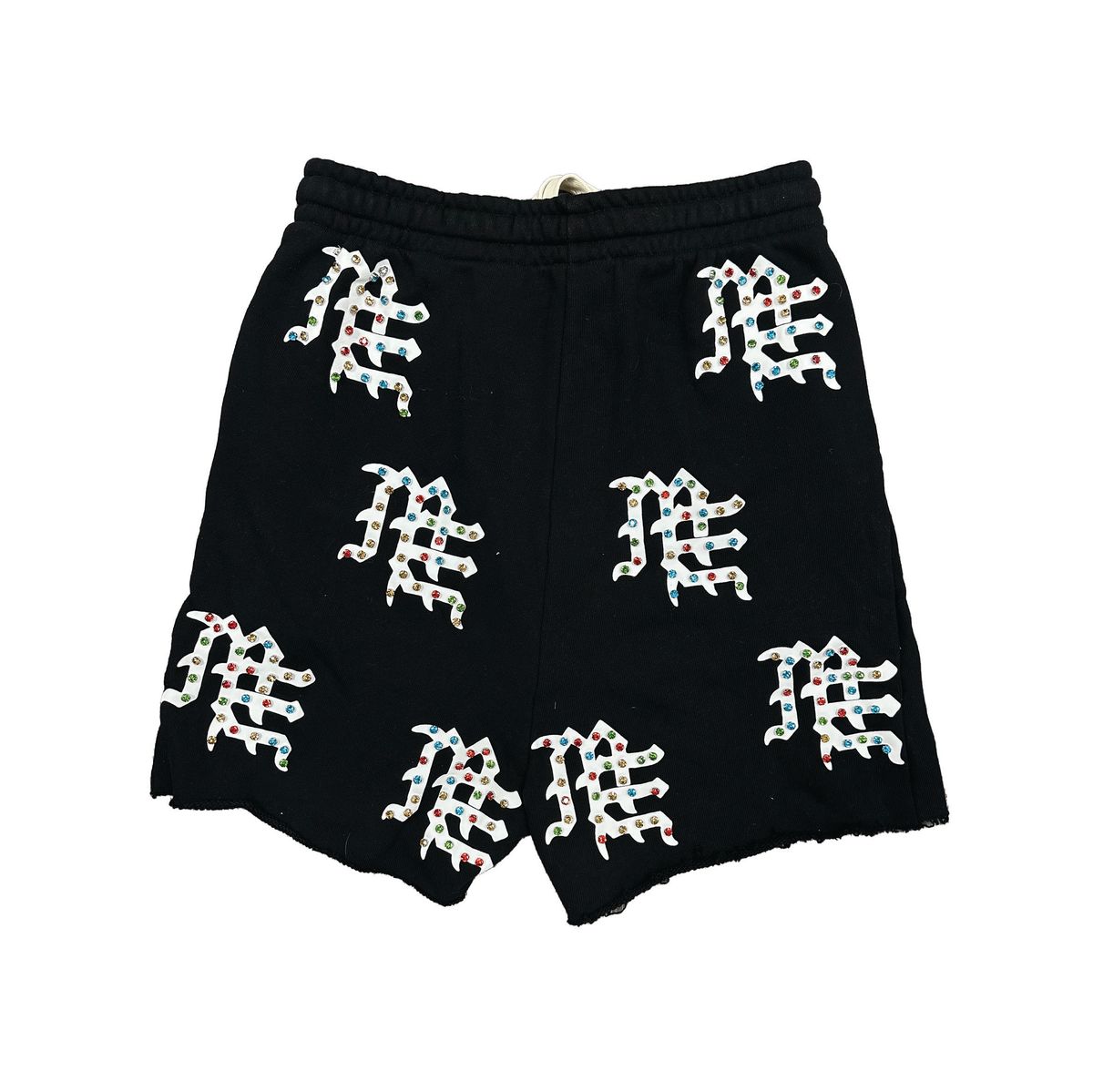 Mixed Emotion Black ME Logo Shorts with iconic ME logo and sleek black color