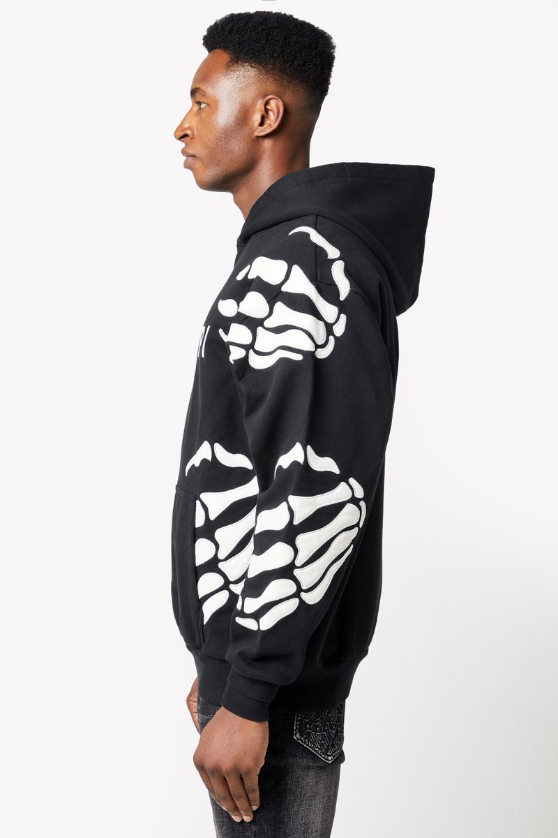 Black hooded sweatshirt with Guapi Obsidian branding and dragon graphic