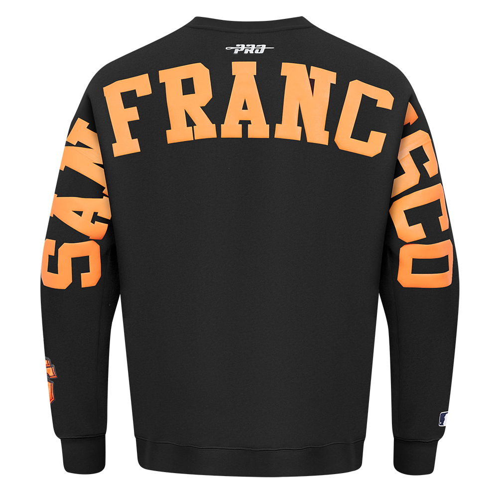 San Francisco Giants Wingspan Crewneck in black with team logo and branding