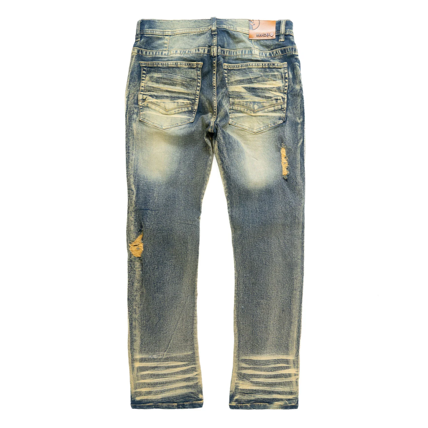 Makobi Moreli Dirt Denim Jeans with adjustable waistband and classic five-pocket design