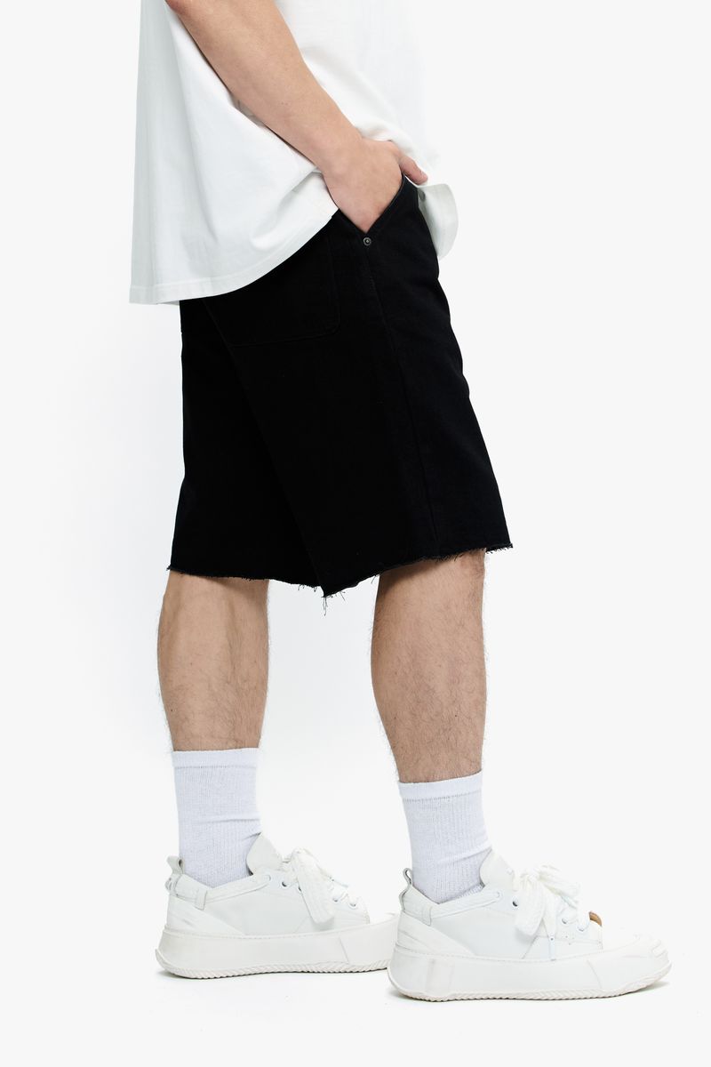 Black denim shorts from Valabasas Mr Shorts collection featuring a stylish, casual fit for men