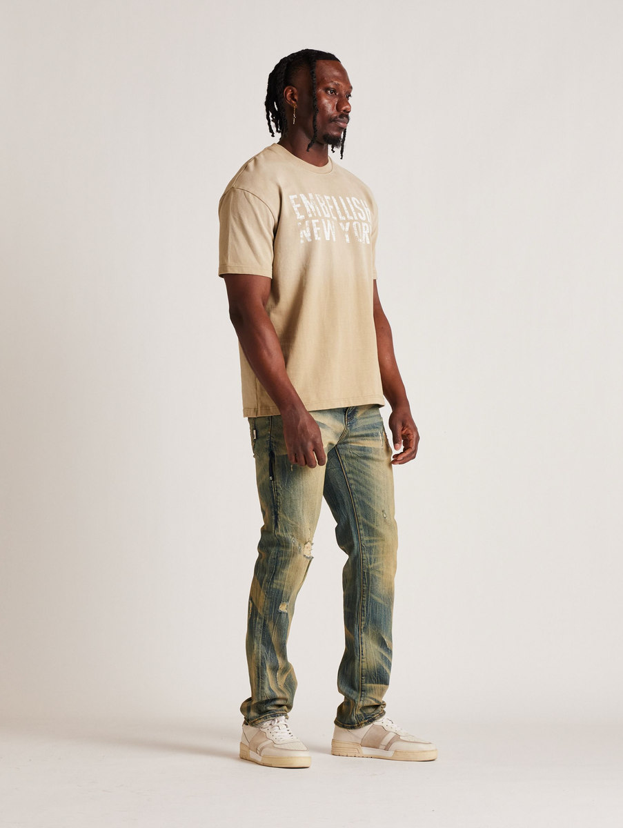 EMBSP25-124 in a vintage denim style with a relaxed fit