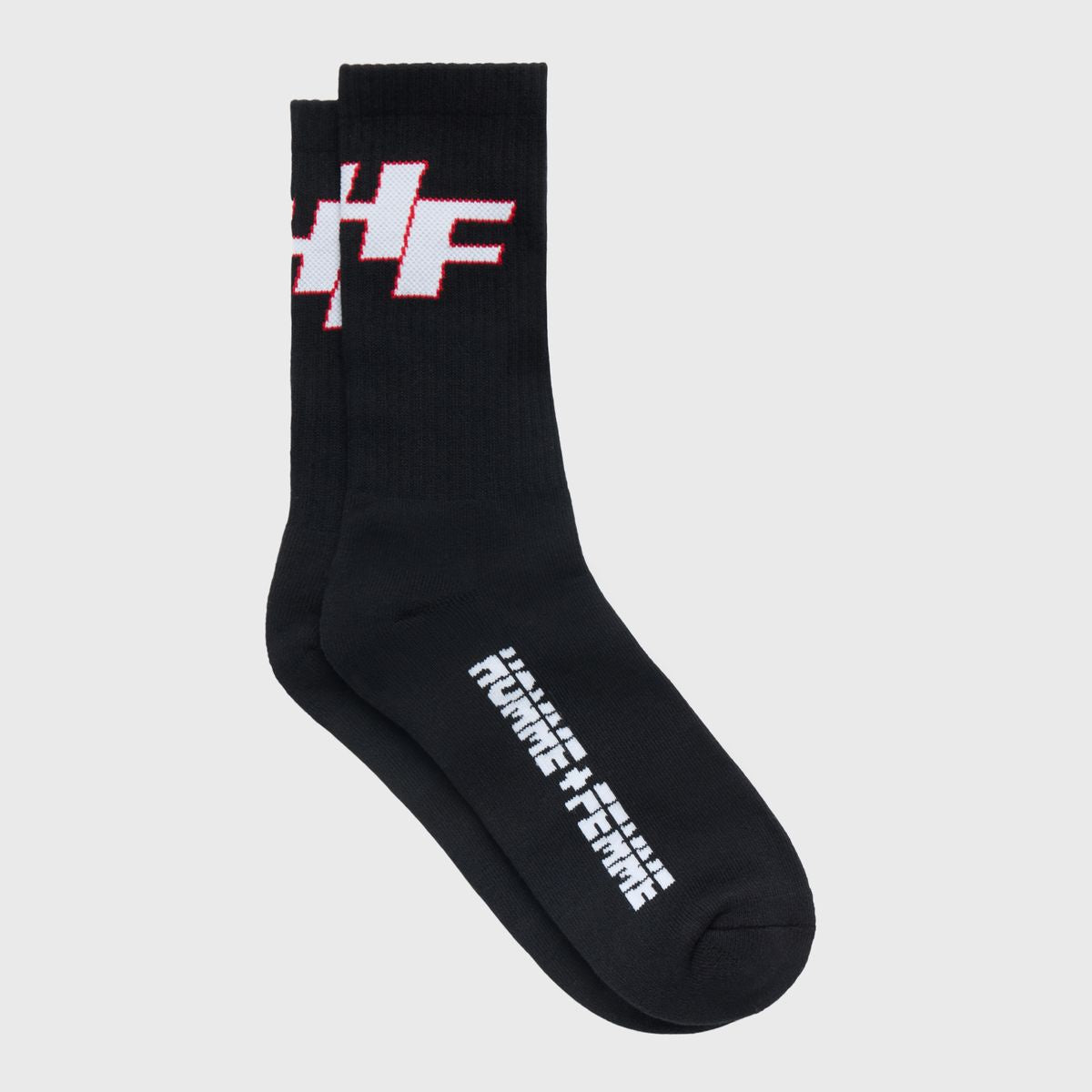Pair of Heatwave socks for men and women in black, white, and red colors, one size fits most