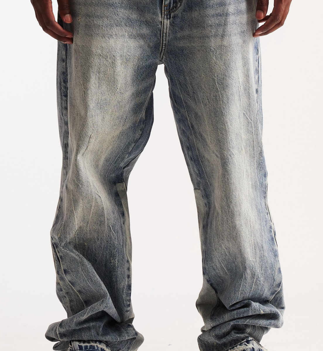 Embellish Spencer Light Bleach Denim Jeans (EMBSP25-134) - Stylish light wash denim jeans with distressed detailing