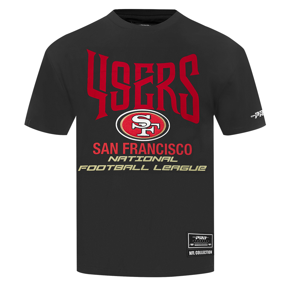 Black Pro Standard San Francisco 49ers City Tour 20 men's short sleeve T-shirt featuring team logo and city design