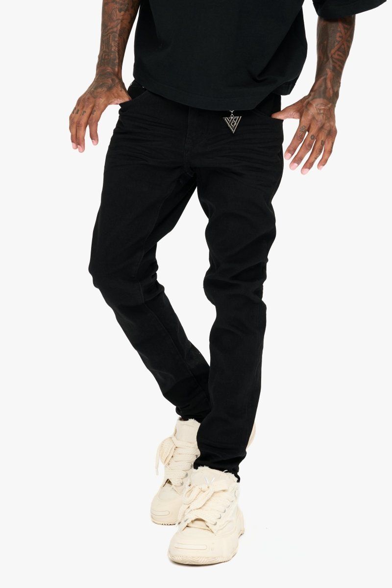 Valabasas "Mr. Slim" Jet Black Jeans