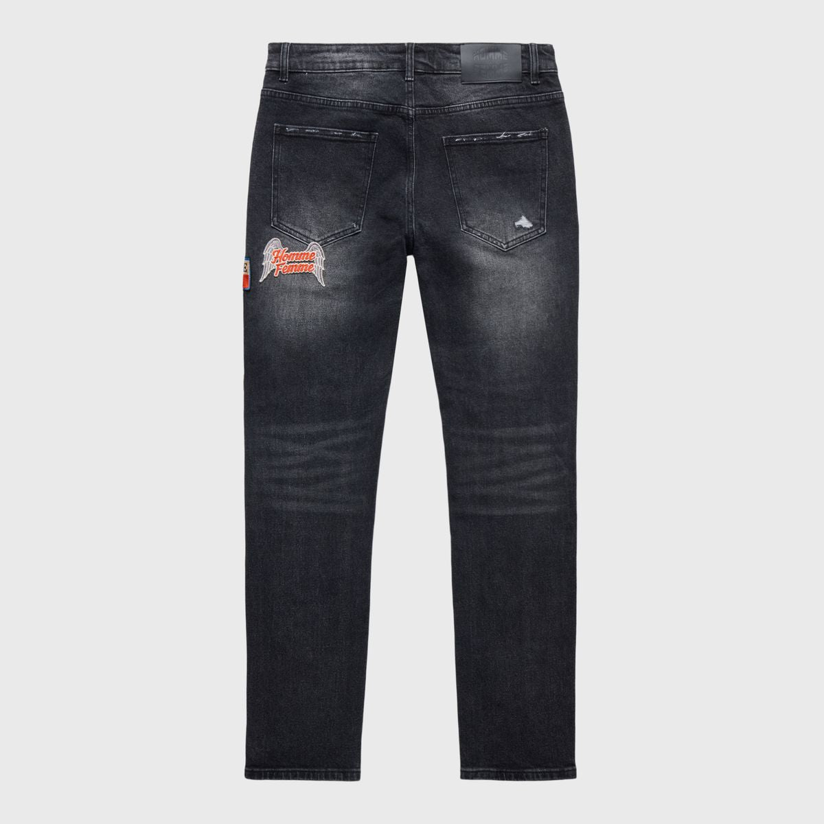 Homme + Femme "Heartbreak" Denim Jeans - Black
