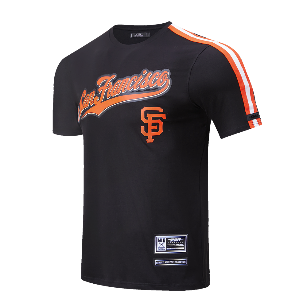 Black Pro Standard Giants men's mesh top showcasing taping accents for athletic style