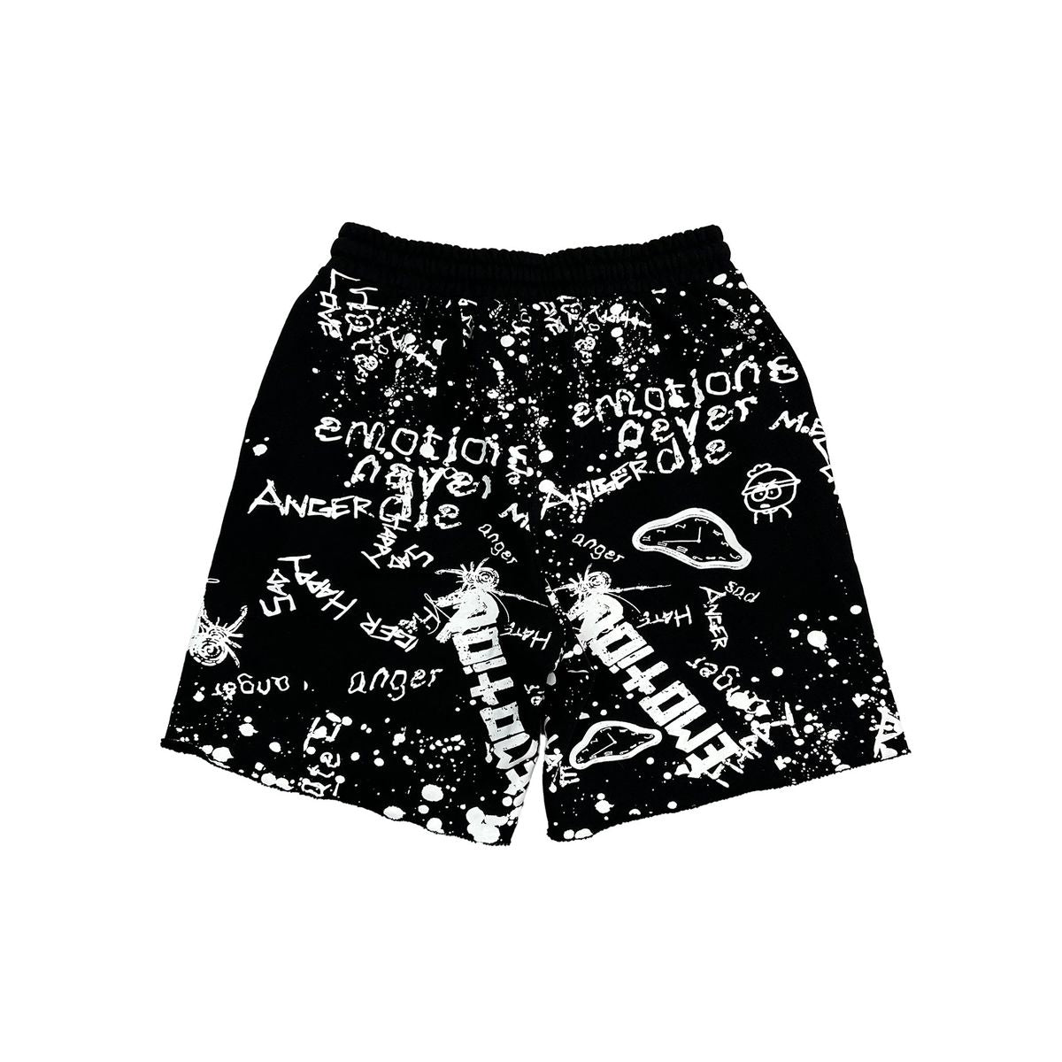 Mixed Emotion "Graffiti" Black Shorts