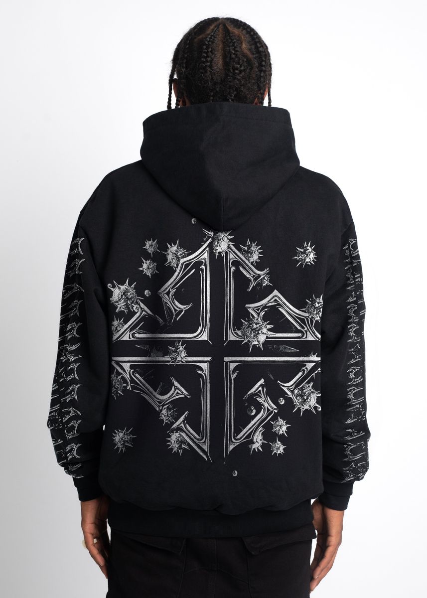 No-Face No-Case Hoodie in sleek and versatile black color