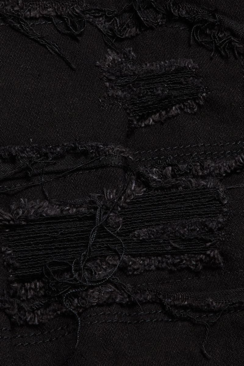 Valabasas Oblivion Black Stacked Flare Jeans - High-rise, stretch denim, modern fit, on-trend