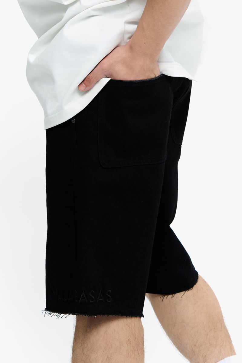 Black denim shorts from Valabasas Mr Shorts collection featuring stylish, comfortable men's casual wear