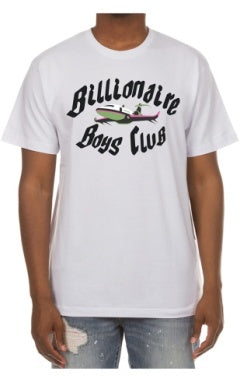 White Billionaire Boys Club BB Jet SS Tee shirt with style number 851-3200 for boys