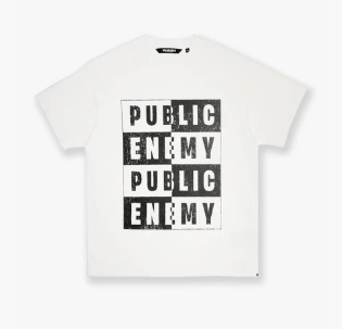 White T-shirt featuring the Valabasas People's Enemy design with product code 44670802460857