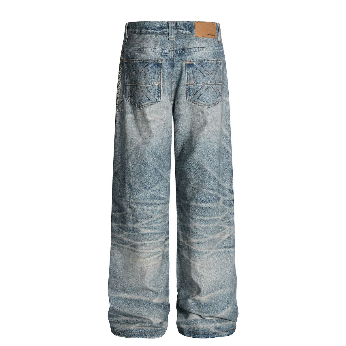 Undeveloped Wideboy Bead Blue Denim Jeans
