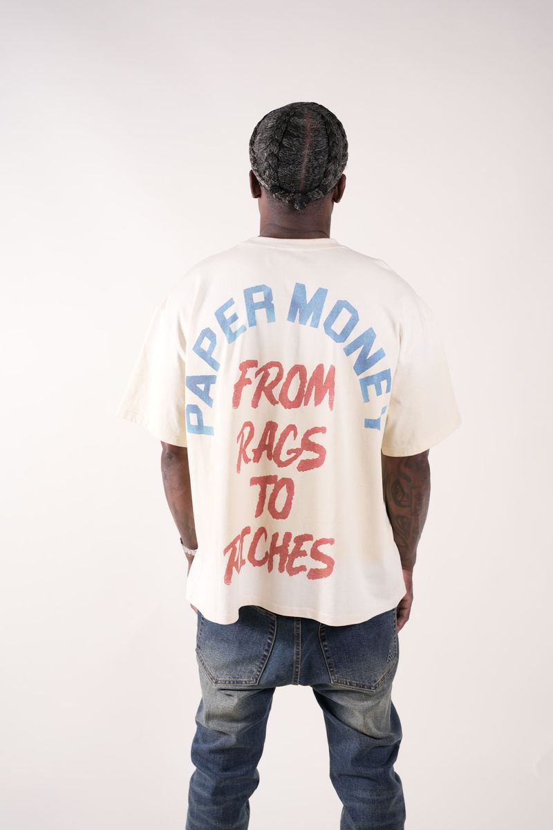 Paper Money "For The Dogs" Rhinestones Bone Tee