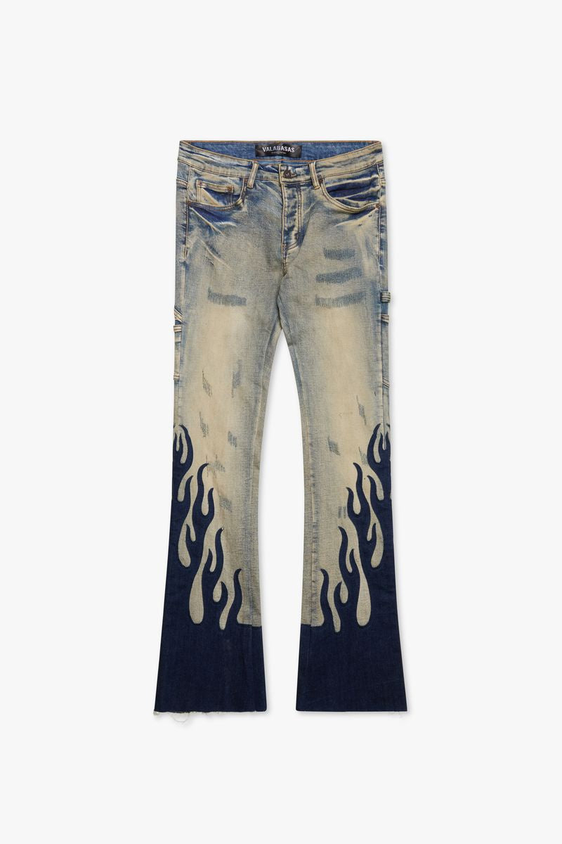 Valabasas Flame Vintage Black Stacked Flare Jeans – Fresh Society