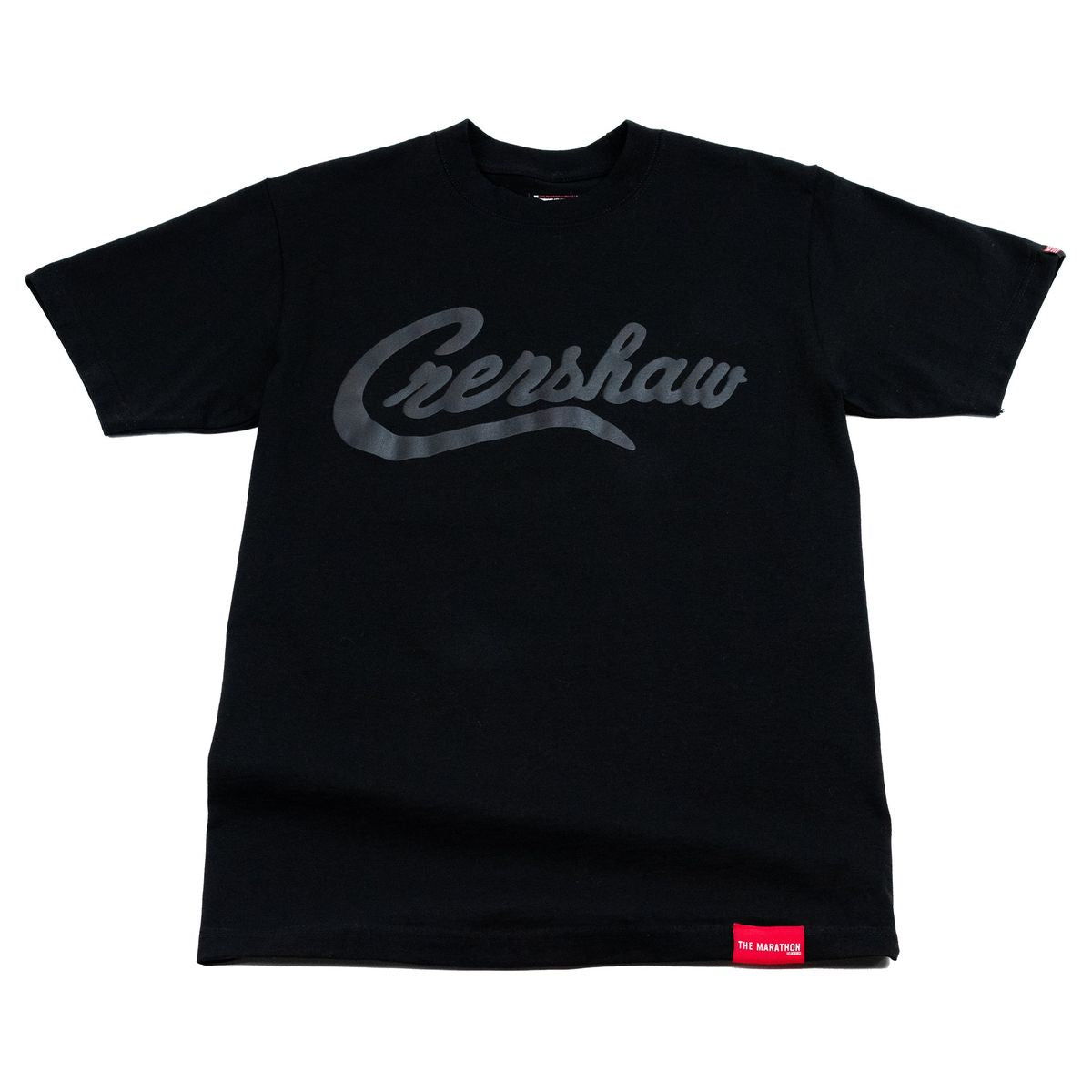 Limited Edition Crenshaw Tee in Black/Black with High-Definition Screen Print