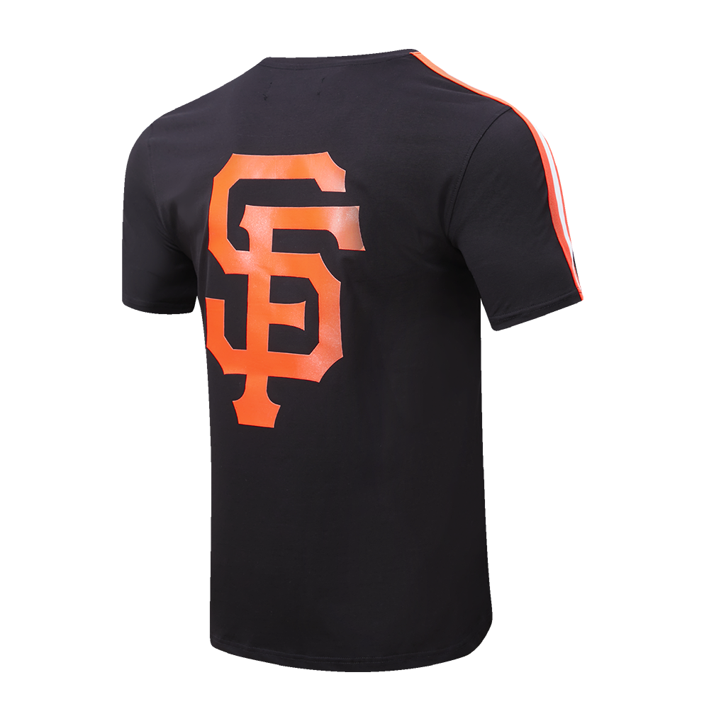 San Francisco Giants black mesh tee with taping design, perfect for sports fans and casual wear