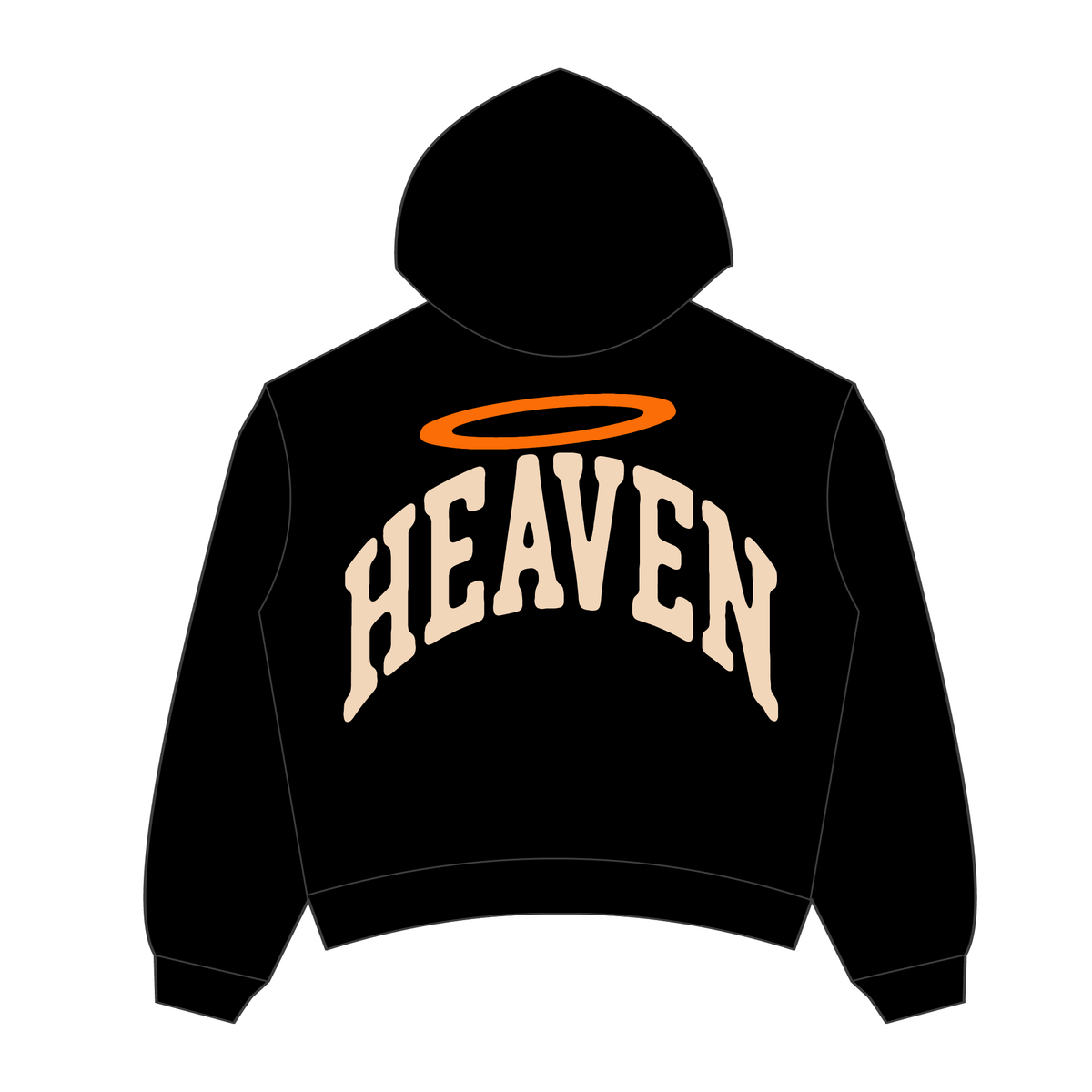 Heaven Arc Logo Hoodie - Black/Cream