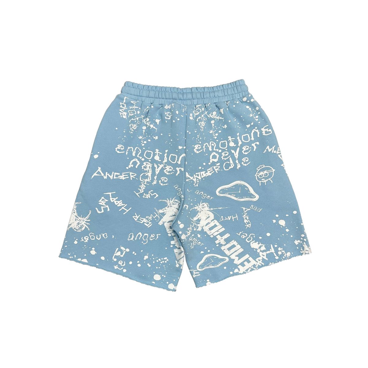 Mixed Emotion "Graffiti" Blue Shorts