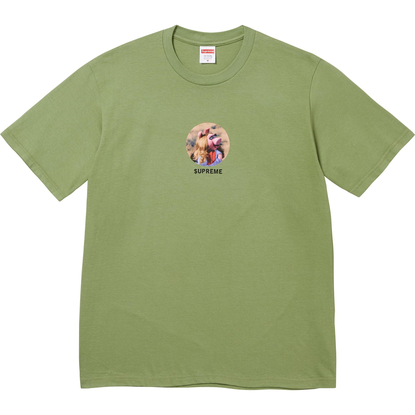Supreme Miss Piggy Tee in Moss colorway from Spring/Summer 2024 collection
