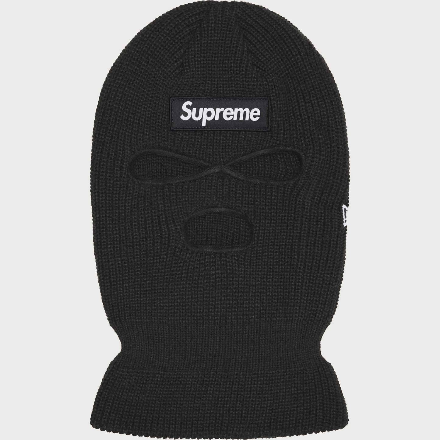 Black Supreme Box Logo Balaclava from Fall/Winter 24 collection, a stylish and functional accessory for cold weather protection